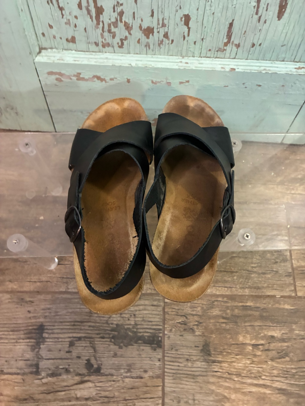 Black Women's Cross-Strap Slingback wedge Sandals - Picture 4 of 6